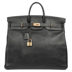 Hermes Hac 50 Men's Birkin Bag Black Fjord Leather Brass Hardware Rare Hermes Birkin, Hermes Birkin 40, Business Wardrobe, Wardrobe Goals, Birkin Kelly, Togo Leather, Beautiful Travel, Hermes Bags, Black Bag