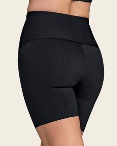 Short but sweet! This slip short is made of our super-soft compression fabric. The double-layered, high-rise waistband is designed to flatten your tummy and sculpt your waist. Single-layered fabric in the legs softly compresses your thighs and prevents chafing. Moisture-wicking fabric keeps you feeling fresh and dry no matter what. Supportive Compressive Shapewear With Built-in Shorts, High Waist Compressive Shorts With Built-in Shorts, Supportive Bottoms With Built-in Shorts, High-waisted Compression Shapewear Shorts, Compressive Shapewear With Smoothing, Short Length, Compressive Short Length Shapewear, Compressive Smoothing Shapewear Shorts, Short Compressive Shapewear For Smoothing, Compressive Smoothing Shapewear In Short