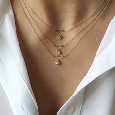 A classic piece, this solitaire diamond necklace is ideal for stacking with other chains or wearing alone to make a chic statement. Metal: 925 sterling silver; optional 18k yellow / white / rose gold vermeil Gemstone: natural diamond 3.7 mm / 0.15" (0.20ctw); 4.0 mm / 0.16" (0.25ctw), 4.2 mm / 0.17" (0.30ctw) (color - H, clarity - VS1) Chain style: silver cable chain Diamond Necklace Silver, Solitaire Diamond Necklace, Floating Diamond Necklace, Diamond Solitaire Necklace, Diamond Chain, Solitaire Diamond, Solitaire Pendant, Silver Chain Necklace, White Rose Gold