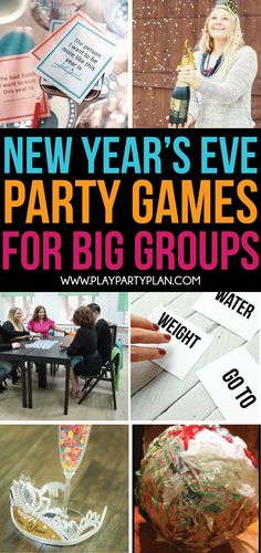 the new year's eve party games for big groups are fun and easy to play