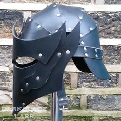 Elven Knight, Leather Helmet, Knight Helmet, Helmet Armor, Victory Motorcycles, Custom Motorcycle Helmets, Metal Fire Pit, The Goblin, Knights Helmet