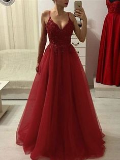 Winter Formal Dresses, Tulle Evening Dress, Beaded Tulle, Red Evening Dress, Beaded Prom Dress, Red Prom, Grad Dresses, Linnet, Tulle Prom Dress