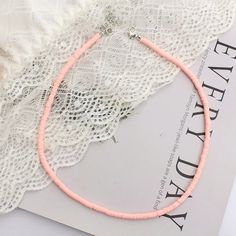 42723925983368 Pink Choker Necklace For Summer, Pink Tiny Beads Necklace For Summer, Summer Pink Necklaces With Tiny Beads, Beach Letter Beads Choker With Round Beads, Trendy Coral Jewelry For Summer, Trendy Coral Summer Jewelry, Summer Pink Beaded Necklaces With Tiny Beads, Pink Beaded Necklaces For Summer, Colorful Beads For Jewelry Making In Summer