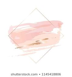 an abstract pink and beige background with a diamond shape in the middle, on top of a white square