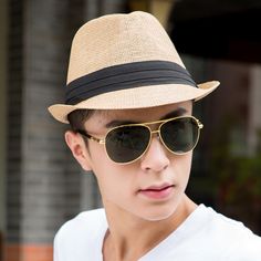 A perfectly re-imagined version of this classic hat for men. The Havana Fedora men's hat from Effentii features a classic teardrop crown, and includes a finely crafted solid color hat band - Check it Out at EFFENTII! Adjustable Flat Cap Hats For Summer, Classic Outdoor Hat Bands, Classic Gold Hat With Adjustable Fit, Classic Gold Adjustable Hat, Classic Adjustable Gold Hat, Adjustable Flat Cap For Beach, Classic Gold Beach Hat, Classic Gold Flat Brim Fedora, Classic Gold Fedora With Short Brim