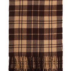 Classic Luxurious Soft Cashmere Feel Unisex Winter Scarf In Checks And Plaid. Size: 12''X72". Color: Brown/Beige. Colors May Appear Slightly Different Via Website Due To Computer Picture Resolution And Monitor Settings. Cashmere Winter Scarf, Scarf For Men, Winter Scarves, Black Clothing, Warm Scarf, Scarf Men, Tartan Pattern, Tartan Plaid, Brown Beige