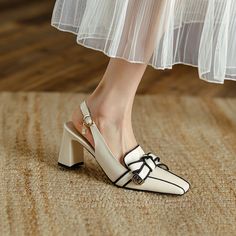 French Retro Slingback Heels | mygoodyshop.com – MyGoodyShop.com Chic Slingback Sandals With 4-inch Heel And Round Toe, Beige Pointed Toe Sandals With 4-inch Heel, Elegant Cream Slingback Pumps With Buckle Closure, Chic Summer Slingback Pumps With Block Heel, Chic Open Toe Slingback Pumps For Spring, Chic High Heel Slingback Pumps For Summer, Chic Summer Slingback Pumps With Round Toe, Spring High Heel Slingback Pumps With Wrapped Heel, Chic Slingback Sandals With 4-inch Heel And Closed Toe