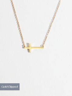 Wear this delicate gold cross as any every day wear piece! It&rsquo;s simple yet stylish and meaningful.


	9&rdquo; length (adjustable)
	Clasp closure
	Imported


&nbsp; Good Cross Necklace, Simple Gold Cross Necklace, Kendra Scott Cross Necklace, Gold Simple Jewelry, Christian Wishlist, Cute Cross Necklace, Cross Necklace Aesthetic, Gold Cross Necklaces, Gold Necklace Cross