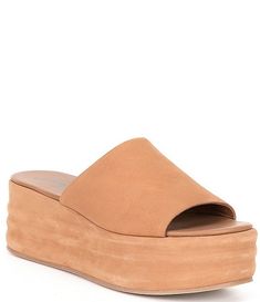 Free People Harbor Leather Platform Slide Sandals | Dillard's Leather Wedge Sandals With Thick Bottom For Beach, Leather Open Toe Platform Slippers With Leather Footbed, Casual Leather Wedge Sandals With Thick Bottom, Modern Open Toe Platform Slippers With Textured Sole, Summer Leather Platform Slippers With Leather Footbed, Leather Open Toe Platform Slippers With Cushioned Footbed, Summer Leather Footbed Slip-on Platform Slippers, Summer Leather Platform Wedge Sandals, Summer Slip-on Platform Slippers With Leather Footbed