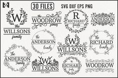 some type of logos that are used to create the logo for woodr and sons