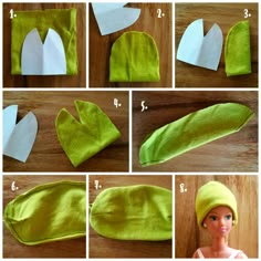 step by step instructions on how to make a beanie hat for barbie doll dolls