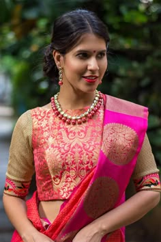 Latest Blouse Styles, Ikat Blouse Designs, Kerala Saree Blouse Designs, Net Sleeves