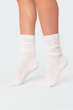 Slouchy Scrunch Socks – edikted Scrunch Socks Outfit, Slouch Socks Outfit, Fendi Socks, Scrunch Socks, Bday Wishlist, Clothes Wishlist, Ruffled Socks, Slouch Socks, Christmas Board