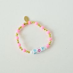 Need the perfect pairing with your 'candy' bracelet?  We've got it here!  A darling bracelet with the word 'box' - because sometimes you need a box. Trendy Rectangular Beaded Bracelets For Gifts, Trendy Rectangular Beaded Bracelets As Gift, Trendy Personalized Bracelets For Birthday Gift, Trendy Personalized Bracelet For Birthday Gift, Trendy Personalized Bracelet For Birthday, Pink Letter Beads Friendship Bracelet For Birthday, Trendy Letter Beads Friendship Bracelets As Gift, Trendy Friendship Bracelets With Letter Beads As Gift, Trendy Letter Beads Friendship Bracelet As Gift