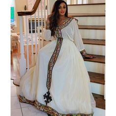 Simple Habesha Dress Ethiopian Traditional Dress Handwoven Habesha Libs Modern Habesha Kemis Eritrean Dress ሀበሻ ቀሚስ ሀበሻ ልብስ Traditional Cotton V-neck Dress, Traditional Beige Chikankari Embroidered Dress, Traditional Beige Dress With Chikankari Embroidery, Long Sleeve Cotton Kaftan For Festivals, Long Cotton Dresses For Eid, Cotton Tunic Dress For Eid, Traditional Beige Dresses For Eid, Eid Long Sleeve Dresses With Woven Motifs, Floor-length Cotton Dress For Eid