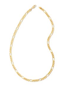 The Figaro Chain Necklace is a classic choice for everyday wear. Crafted with a durable 18k Gold Vermeil metal and traditional flat links, this long-lasting chain is simple yet strong and a piece you can easily throw on before heading out the door.,Metal18k Yellow Gold VermeilWhat is Vermeil?Vermeil (that’s pronounced ver-may) is a gold plating technique that dates back to the 19th century. While other jewelers plate over less durable metals, our vermeil starts with a Sterling Silver base and is Plating Techniques, Figaro Chain Necklace, Figaro Chains, Demi Fine Jewelry, Metal Necklaces, Shop Earrings, Gold Vermeil, Chains Necklace, Metallic Silver