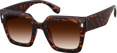 Zenni Women's Square Rx Sunglasses Tortoiseshell Plastic Frame Edgy Classic, Luxury Street Style, Minimalist Maximalist, Zenni Optical, Rim Design, Oval Face Shapes, Chic Aesthetic, Oval Face, Girls With Glasses