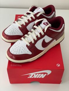 Size 7.5  Nike Dunk Low Premium Vintage Red W FJ4555-100  New with defects Shoes have barely visible scuff on the side Box has no Lid, please check photos Side Box, Athletic Shoes Nike, Dunks Nike, Nike Dunk Low, Dunk Low, Nike Dunk, On The Side, Nike Dunks, Nike Shoes