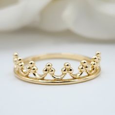 Adorable Solid 14k Yellow Gold Crown Ring. Perfect To Wear Everyday And Everywhere. Unique, Elegant And Everlasting. A Must Have In Your Gold Collection. 14k Gold Will Not Tarnish Or Rust. Perfect For Her. Materials: 14k Gold Sizes: 5 To 10 Us (Let Me Know Your Size When Buying) Weight: 1.5 Grams ( Aprox, Depending On The Size) Band Width: 1.5mm Crown Widht: 4.5mm 14k Stamped Brand New Fast Shipping Briza Collections Is A Small Family Owned Business That Works Hard On Providing The Best Selectio 14k Gold Jewelry With Crown Design For Gift, 14k Gold Crown Design Jewelry As A Gift, Formal Rose Gold Jewelry With Crown Design, Fine Jewelry Yellow Gold Crown Shaped, Elegant Gold 14k Stackable Rings, Elegant Crown Design Round Rings, Elegant Crown Design Ring, Formal Fine Jewelry With Crown Design, Elegant Rose Gold Jewelry With Crown Design