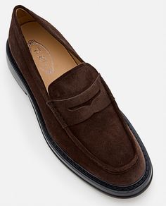 Upper: 100% Calf leather Insole: 100% Leather Sole: 100% Rubber Business Slip-ons With Stitched Sole In Calf Leather, Luxury Leather Sole Slip-on Loafers, Luxury Slip-on Loafers With Leather Sole, Brown Calf Leather Slip-ons With Leather Sole, Formal Brown Slip-ons With Suede Lining, Brown Calf Leather Loafers With Textured Sole, Luxury Leather Tassel Loafers For Business Casual, Luxury Leather Slip-ons For Business Casual, Luxury Brown Loafers With Leather Sole