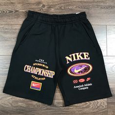 Nike Standard Fit Mens Sportswear Club Americana Shorts - Black Dv9623-010 Nwt Item#: 14 Size: Small Color: Black Flat Measurements: *Waist: 15” In *Inseam: 10” In New With Tag Please Review All Photos And We Encourage To Ask Questions Before Purchasing. Thank You, Sportswear Logo Print Bottoms For Streetwear, Cotton Sportswear Bottoms With Logo Print, Black Logo Print Shorts, Nike Sportswear Shorts For Sports Events, Short Sports Bottoms With Letter Print, Sporty Cotton Shorts With Logo Print, Sporty Cotton Bottoms With Logo Print, Nike Short Bottoms For Sports, Logo Print Short Bottoms For Streetwear