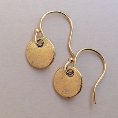 New The Hand Formed 18k Gold Plated Coin Disc Sway Peacefully Under Elegant French Style Ear Wires. Perfect Everyday Earrings. Coins Are 7mm Approx. Total Length Is 0.7”L Handmade In California, Not Associated With Sundance Catalog Bundle Up And Save Even More 10% Fast Shipping I Really Want You To Look At My Other Handcrafted Jewelry Single Drop Earring In Recycled Gold, Recycled Gold Dangle Jewelry Gift, Handmade 14k Gold Earrings For Everyday, Minimalist Recycled Gold Jewelry With Matching Earrings, Recycled Gold Dangle Jewelry For Gifts, Adjustable Minimalist Yellow Gold Earrings, Nickel-free Yellow Gold Jewelry In Recycled Gold, Nickel-free Yellow Gold Jewelry From Recycled Gold, Nickel-free Recycled Yellow Gold Jewelry