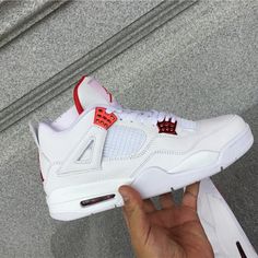 Brand New In Box, Never Worn. Eu 43(Men's 9.5 Or Women's 11) For Product Details, Please Refer To The Photo Taken. -No Trades -Price Won't Be Discussed In The Comments Air Jordan 4 White Metallic Red, Air Jordan 4 Low-top With White Sole, White Sole High-top Air Jordan 4, Red Perforated Sneakers For Streetwear, Red High-top Sneakers With Perforations For Streetwear, Air Jordan 4 Streetwear With Perforations, Casual Air Jordan 4 Low-top With Perforations, Air Jordan 4 Perforated Lace-up For Streetwear, Air Jordan 4 Lace-up With Perforations For Streetwear