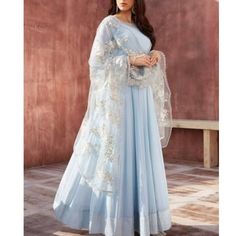 Check out this item in my Etsy shop https://www.etsy.com/listing/1163461740/light-blue-anarkaliblue Light Blue Anarkali, Silk Anarkali Gown, Lehenga Shopping, Indian Suits For Women, Blue Anarkali, Bridesmaid Lehenga, Indian Wedding Gowns, Georgette Anarkali, Anarkali Lehenga