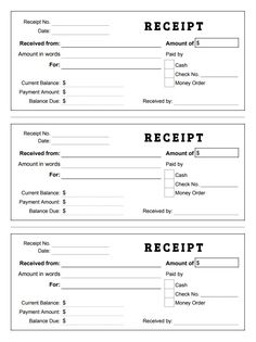 Template For Receipts For Cash Payments Loan Payment Receipt Template 