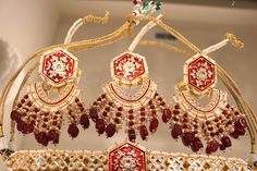 Handcrafted with love to give a real traditional look for this set beautifully studded with kundan stones and pearls give a royal look. Includes: Choker, Tikka, Earrings Temple Jewelry Sets With Gota Work For Gifts, Meenakari Jewelry Sets For Puja And Navratri, Navratri Puja Meenakari Jewelry Sets, Festive Jewelry Sets With Gota Work As Gift, Eid Gift Kundan Necklace With Mirror Work, Festive Gota Work Jewelry Sets As A Gift, Kundan Jewelry Sets With Zari Work For Puja, Kundan Jewelry Sets For Diwali Puja, Temple Jewelry Kundan Chandbalis With Motifs