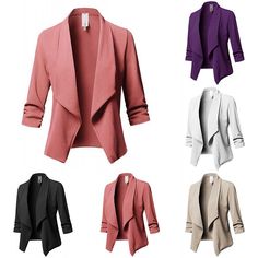 Blazer Cardigan, Slim Fit Coat, Formal Blazer, Collars For Women, Long Sleeve Blazers, Casual Blazer, Suits Coats, Sleeve Cardigan, Cardigan Tops