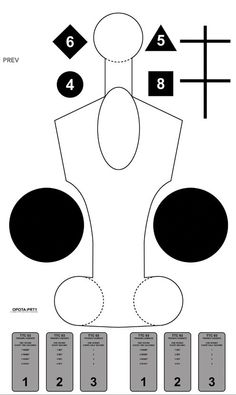 the diagram shows how to make an origami figure with numbers and symbols on it