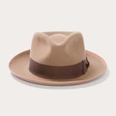 Brim: 2 3/8" Crown: 4 1/2" Cowhide Sweatband Grosgrain Hat Band Bound Edge Made in U.S.A. Stetson Fedora, Stetson Hat, Bespoke Shoes, Men’s Boots, Wool Fedora, Denim Boots, Casual Bottoms, Wide Trousers, Thigh Boot