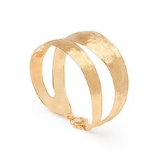 An exquisite Marco Bicego double row cuff from the Lunaria collection crafted in 18k yellow gold makes it a must-have for any jewelry connoisseur. This Marco Bicego bracelet offers a simple and stylish look that can be worn for any occasion! Marco Bicego Bracelet, Marco Bicego, Style Gift, Cuff Bracelet, The Row, Split, Bangles, Cuff, Yellow Gold