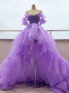 Dark Purple Tulle Dress, Poofy Prom Dresses Long, Purple Dress Birthday Outfit, Purple Sweet Sixteen Dresses, Purple Dress For Prom, Royal Purple Prom Dress, Purple Birthday Dress, Purple Formal Dresses, Vestido Color Lila