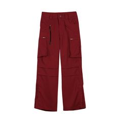 Tavimart Women Bottoms Red Vintage Baggy Cargo Pants Fashion Pocket High Waist Straight Pants High Street Wide Leg Trouser Ladies Summer Casual Red Pants For Outdoor, Casual Red Outdoor Pants, Red Baggy Cargo Pants With Pockets, Red Cargo Pants With Side Pockets For Streetwear, Streetwear Red Cargo Pants With Side Pockets, Casual Full-length Red Pants, Casual Red Full-length Pants, Casual Burgundy Wide-leg Pants, Baggy Red Cargo Pants With Side Pockets