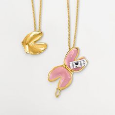 This Blush Fortune Cookie Locket is the ultimate piece of self-expression jewelry with meaning. It's dainty enough to layer but bold enough to wear alone. Popular Sayings, Hey Hey Hey, Chantel Jeffries, Happy Birthday Daughter, Mini Envelopes, Happy Birthday Mom, Fortune Cookie, Meaningful Messages, Pink Balloons