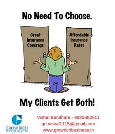 a poster with the words, no need to choose my client's get both