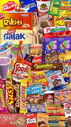 an image of many different types of snacks