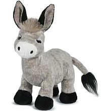 a stuffed donkey is shown on a white background with the word ganz written below it