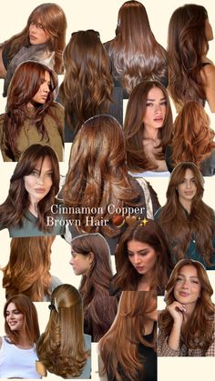 Strawberry Brown Hair, Cinnamon Hair, Hairstyle Examples, Hairstyles For Layered Hair, Easy Hair Updos, Brown Hair Balayage