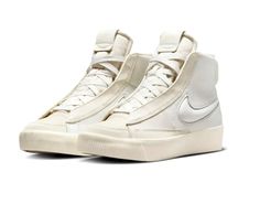 Nike Blazer Mid Beige, Nike Blazers Beige, Nike Blazer Mid Victory, Shoe Chart, Size 11 Women Shoes, Nike Blazer Mid, Nike Blazers Mid, Nike Accessories, Blazer Designs