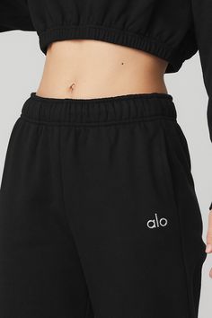 We’re all about the Accolade Sweatpant — it’s a super soft, leveled-up classic with a chrome Alo logo detail and powerful, performance tech for studio & street. Wear it in cold weather with a bold jacket and transition to warmer weather with slides. Super-soft diagonal French terry For chill time or to-and-from Designed to work from studio to street Wear-tested by our in-house team for the perfect fit Accolade Sweatpant in Black, Size: XL | Alo Yoga® Accolade Sweatpant, The Accolade, Womens Onesie, Chill Time, Womens Capris, Tank Top Long Sleeve, Black Xs, Alo Yoga, Hat Hairstyles