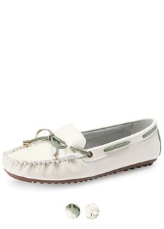 Eriza Flats – Ultra Seller Shoes Spring Casual Slip-on Loafers, Spring Leather Flat Boat Shoes, Spring Leather Boat Shoes, Casual Low-top Boat Shoes For Spring, Spring Slip-on Low-top Boat Shoes, White Slip-on Casual Boat Shoes, White Lace-up Loafers For Spring, Casual White Slip-on Moccasins, Casual White Slip-on Boat Shoes