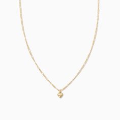 Mini Heart Chain and Pendant Necklace in Gold | Uncommon James Everyday Heart Pendant Charm Necklace With Delicate Chain, Dainty Heart Necklace With Adjustable Chain For Everyday, Minimalist Delicate Chain Necklace With Heart Pendant, Minimalist Heart Pendant Chain Necklace, Dainty Necklace With Delicate Heart Pendant, Everyday Charm Necklace With Heart Pendant And Clavicle Chain, 14k Gold Filled Heart Pendant Necklace With Delicate Chain, 14k Gold Filled Minimalist Heart Necklace With Delicate Chain, Delicate Chain Heart Necklace In 14k Gold Filled