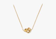 we designed this loves me knot necklace as an update to our best-selling sailor's knot. if you take a second look you might notice the knotted pendant resembles a heart. it's a nod to one of our favorite (and sweetest) emblems. | Kate Spade Loves Me Knot Mini Pendant, Gold Gold Knot Necklace, Relationship Necklaces, Anastasia Grey, Kate Spade Necklace, Sailor Knots, Jewelry Gift Guide, Wishlist 2024, 14th Birthday, Minimalist Gifts