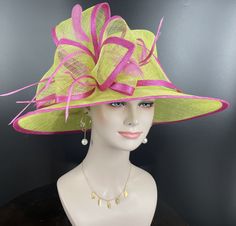 "100% Sinamay, light and comfortable *Wide brim measure Appr 6.5\" brim *The crown is decorated with feather flower. Very beautiful!! *Head girth is 21\" to 22.5\", adjustable string inside can give you the best fit. *Great for Kentucky Derby, Church, Wedding, Tea Party or another special event If you want to use different colors single feathers to match your dress, tell me the color you need, I will help you. 💃1. All hats will be sent from Rockville, MD, 20850, using FedEx Ground (1- 5 busines Luxury Hats For Royal Ascot With Curved Brim, Luxury Wide Brim Hat For Royal Ascot, Luxury Sinamay Top Hat For Royal Ascot, Luxury Elegant Purple Hats, Luxury Purple Hat For Formal Occasions, Luxury Purple Hat With Curved Brim, Luxury Purple Hat For Spring, Luxury Purple Elegant Hat, Luxury Purple Mini Hats For Wedding