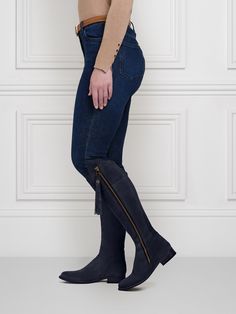 Our iconic Regina needs no introduction. Styled up or dressed down, these must-have boots are your wardrobe saviour, taking you from eventing to evenings out in impeccable style. Available in three fits and three heels, they’re just as irresistible teamed up with skinnies or a mini. Choose from luscious leather or sensational suede in a range of shades, and match the tassels to your mood. Three fits: Regular, Sporting and Narrow for a snug fit round the calf Iconic interchangeable tassels: colou Narrow Calf Boots, Boots Are Made For Walking, Blue Suede Boots, Smaller Calves, Boot Tree, Fairfax And Favor, Womens Boots Flat, Cuban Heels, Womens Knee High Boots