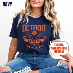 Please read the description completely and review all photos before ordering. Our Detroit Baseball Apparel is the perfect way to cheer on the home team this season. Ideal for game day, tailgates or everyday wear. Makes a great gift for any fan. This listing is for the distressed design. Click the link below for the non-distressed version: https://tandtapparel21.etsy.com/listing/1672213846/vintage-style-detroit-baseball-t-shirt SHIRT DETAILS Bella Canvas Unisex - Solid colors: 100% Cotton. - Heat Baseball Apparel, Hoodie Details, Baseball Outfit, Home Team, Baseball Fan, Sports Hoodies, Baseball Tshirts, Sweatshirt Hoodie, San Jose