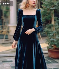 Long Sleeved Velvet Dress, Winter Evening Dresses, Elegant Velvet Dress, Midi Velvet Dress, Formal Dress For Wedding, Formal Dress For Wedding Guest, Long Sleeve Formal Dress, Sleeve Formal Dress, Velvet Holiday Dress